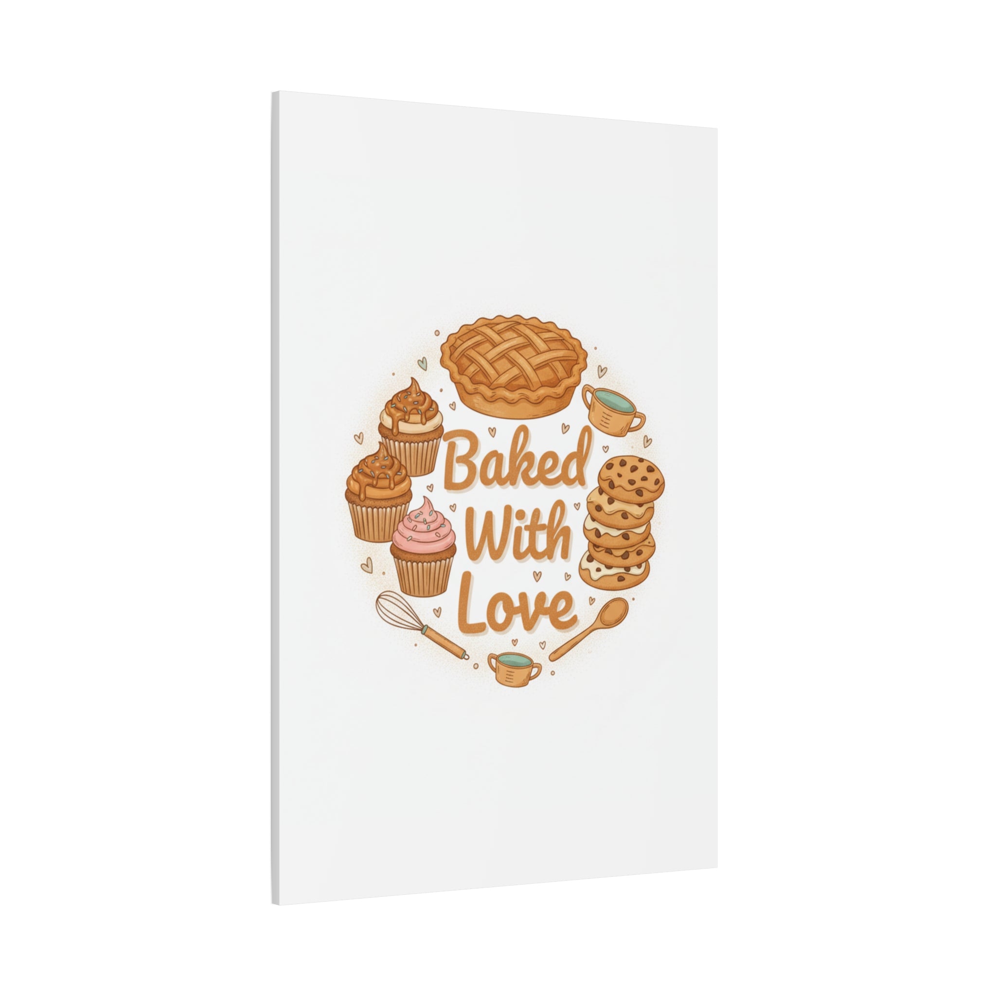Baked With Love Canvas | Cozy Baking Aesthetic, Flour Power Decor