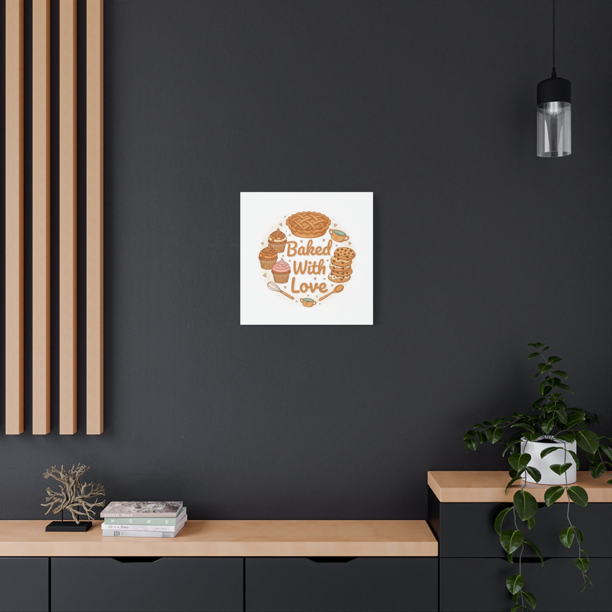 Baked With Love Canvas | Cozy Baking Aesthetic, Flour Power Decor