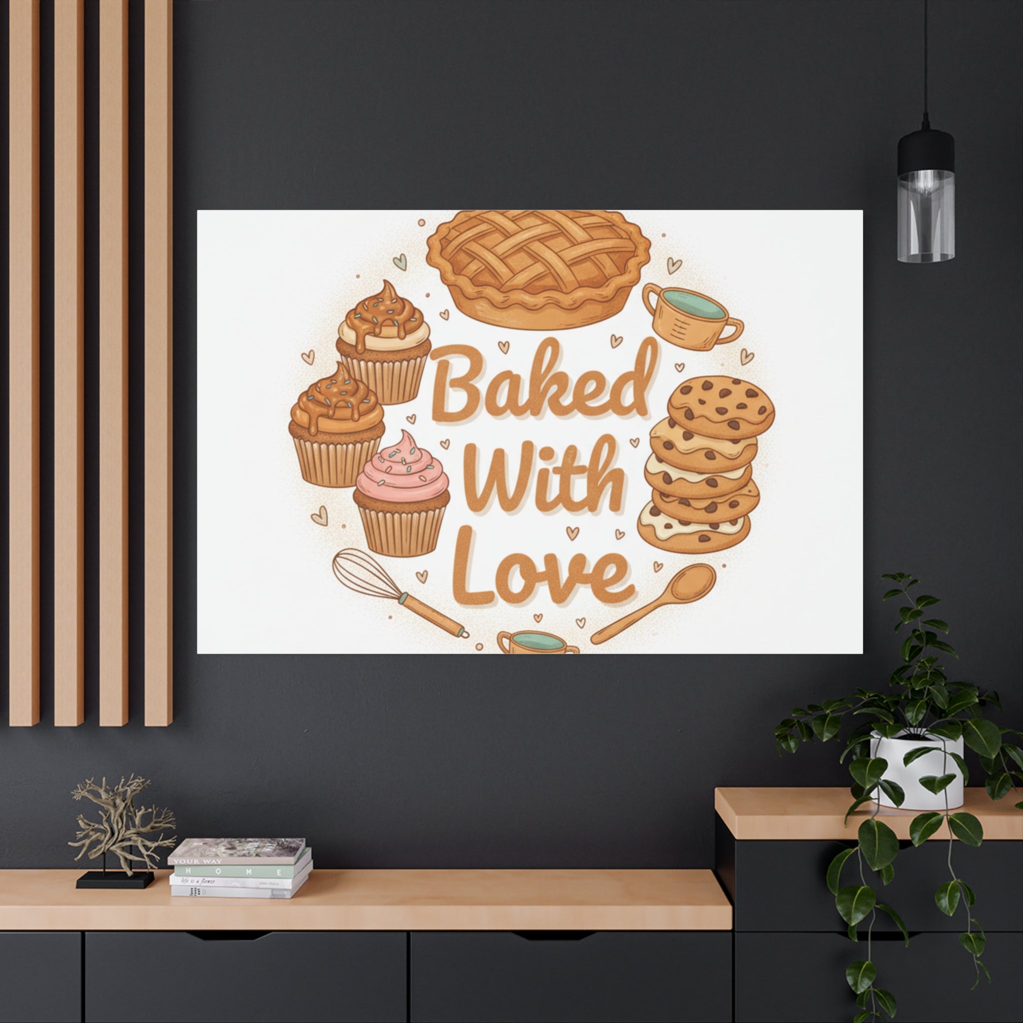 Baked With Love Canvas | Cozy Baking Aesthetic, Flour Power Decor