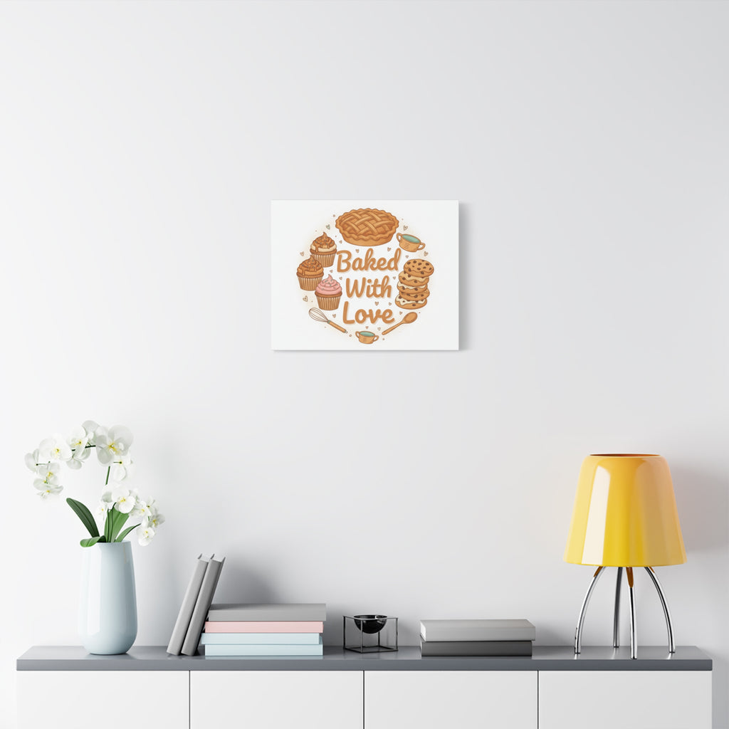 Baked With Love Canvas | Cozy Baking Aesthetic, Flour Power Decor