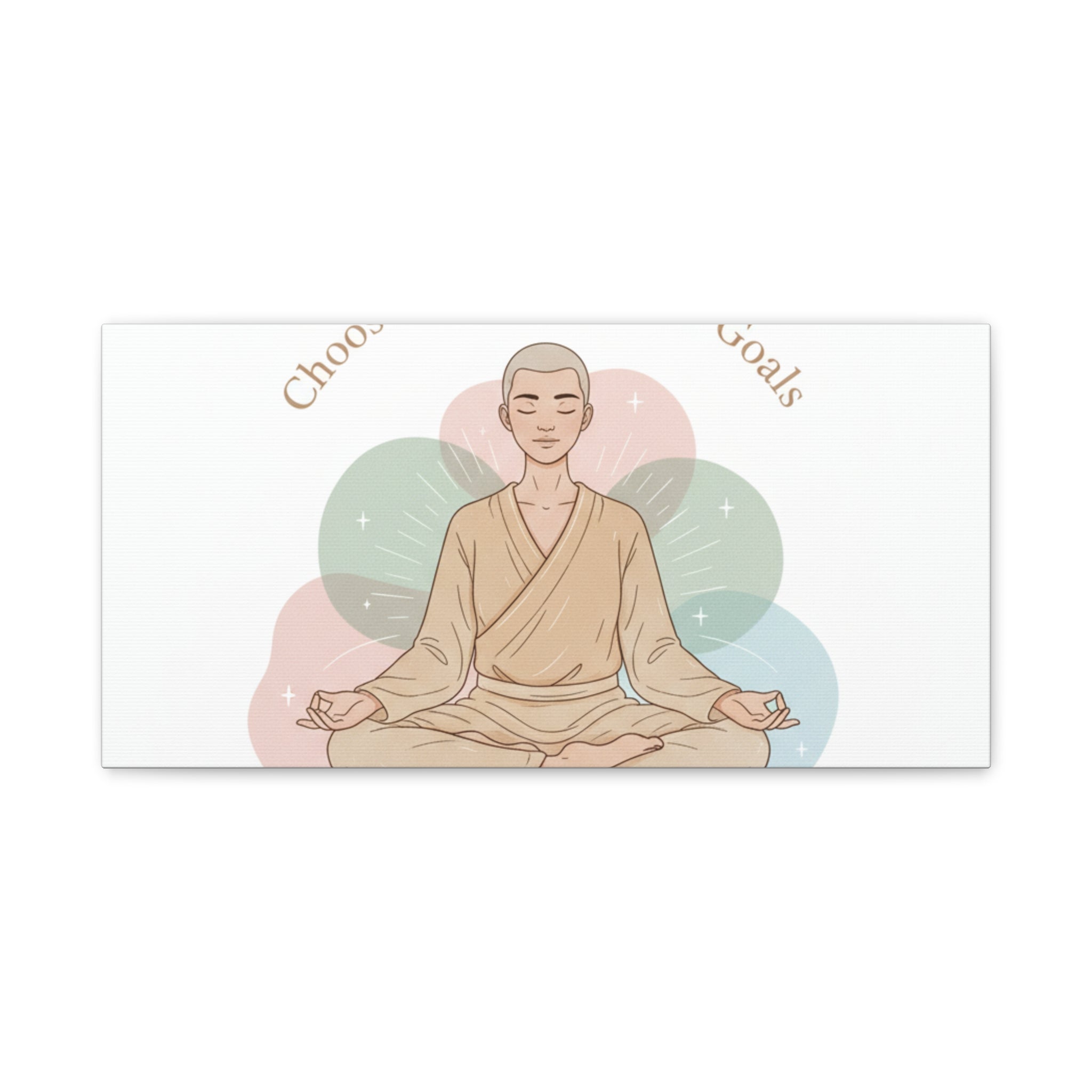 Choose Intentions Not Goals Canvas | gentle wellness poster, intention art