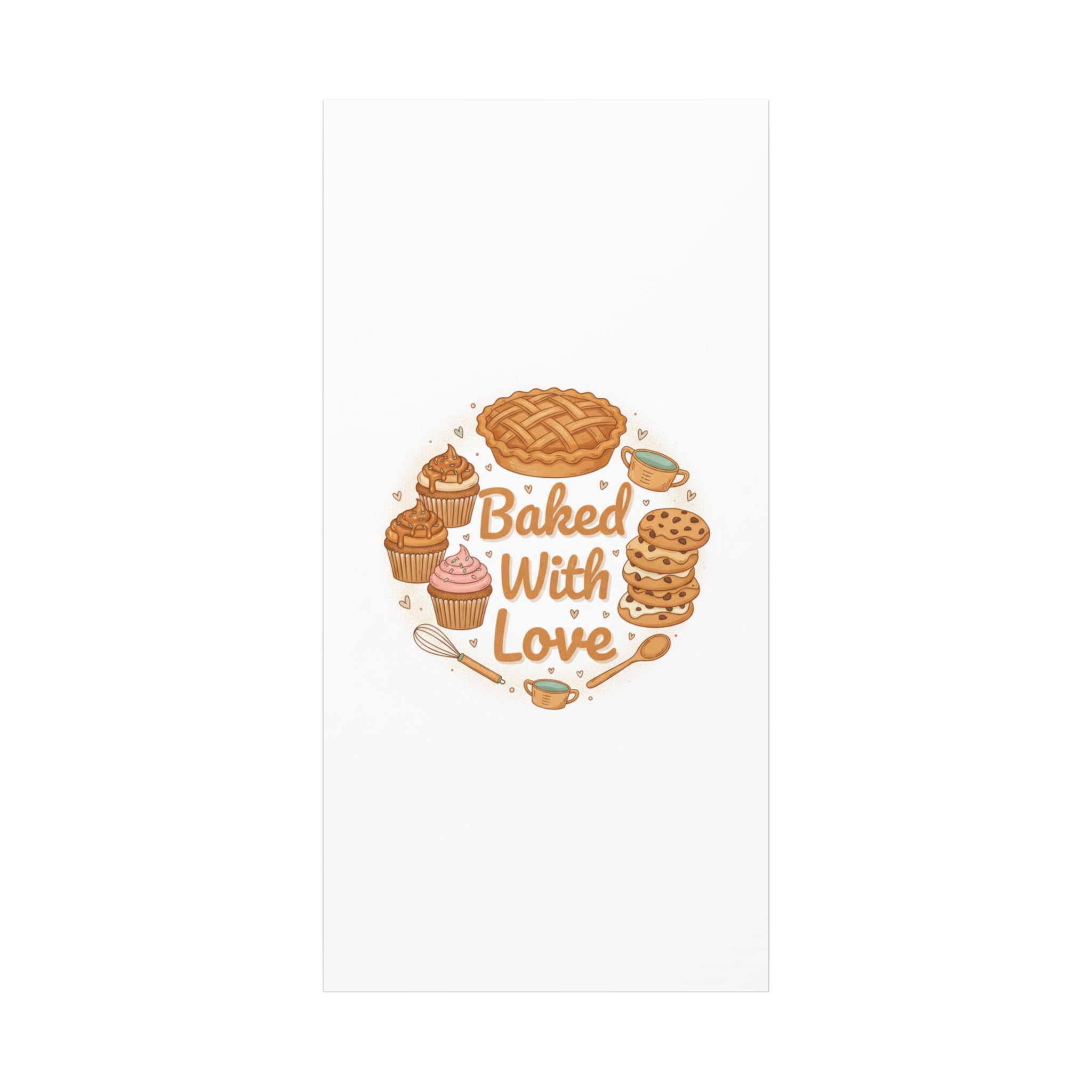 Baked With Love Canvas | Cozy Baking Aesthetic, Flour Power Decor
