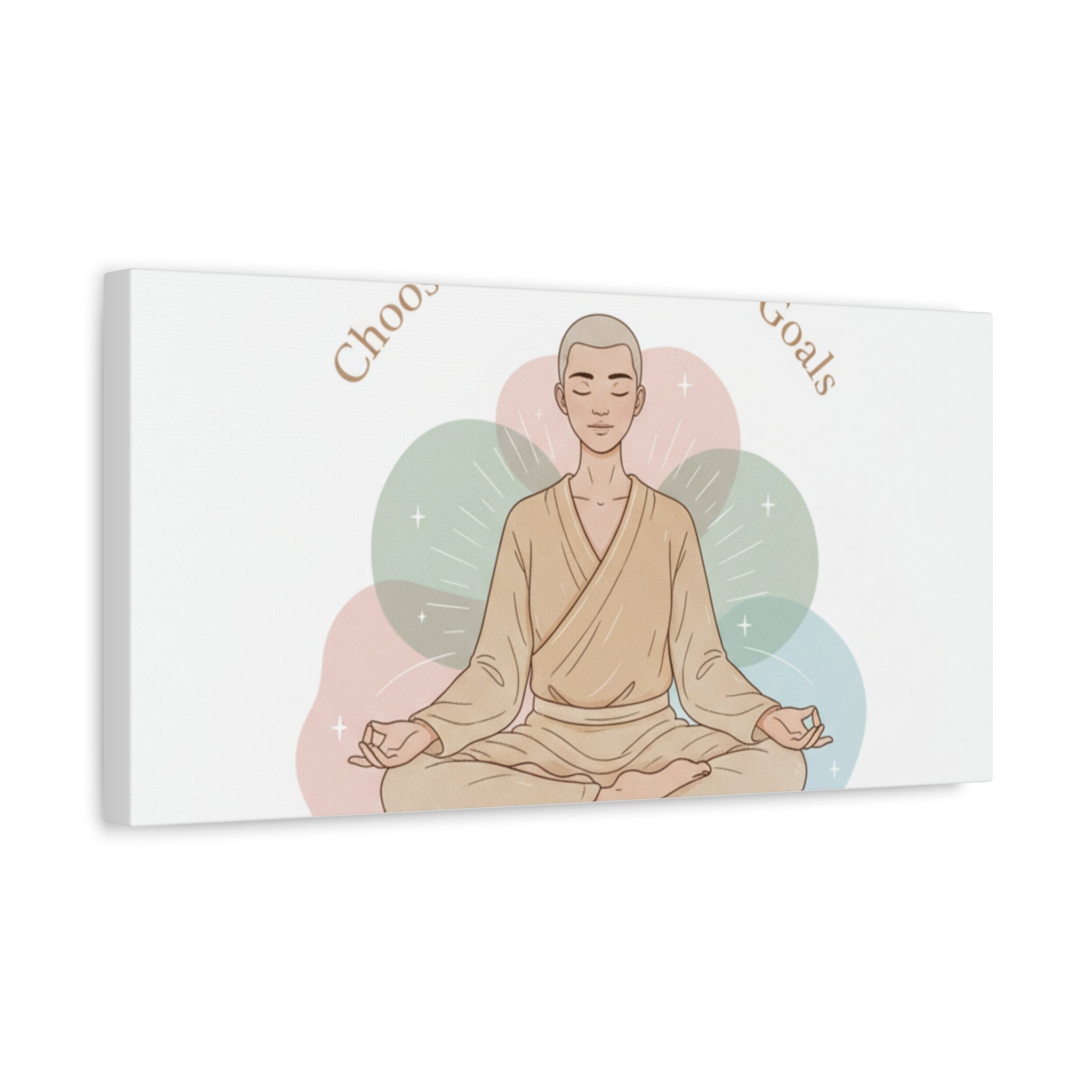 Choose Intentions Not Goals Canvas | gentle wellness poster, intention art