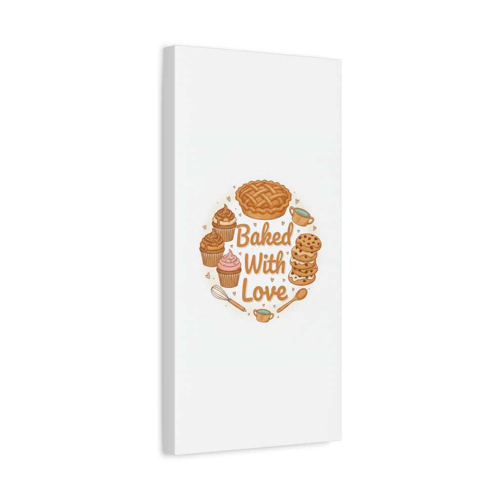 Baked With Love Canvas | Cozy Baking Aesthetic, Flour Power Decor