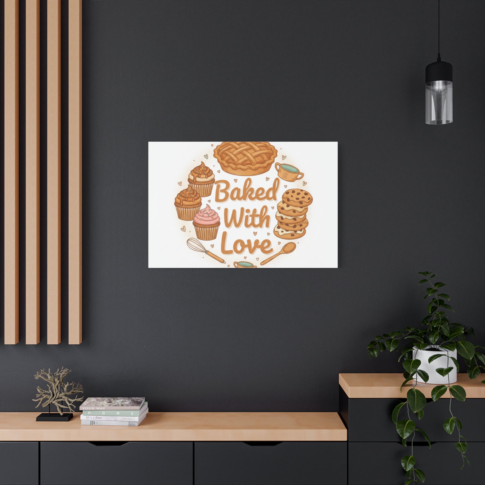 Baked With Love Canvas | Cozy Baking Aesthetic, Flour Power Decor