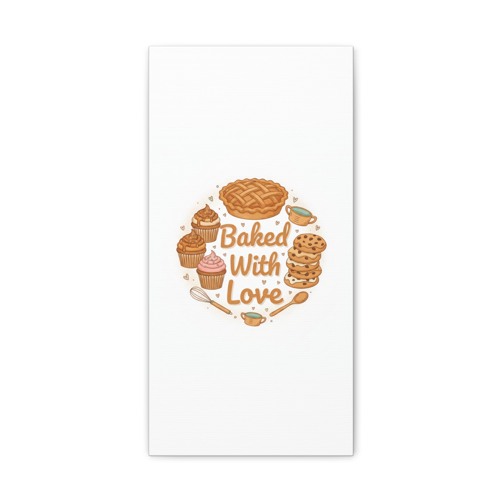 Baked With Love Canvas | Cozy Baking Aesthetic, Flour Power Decor