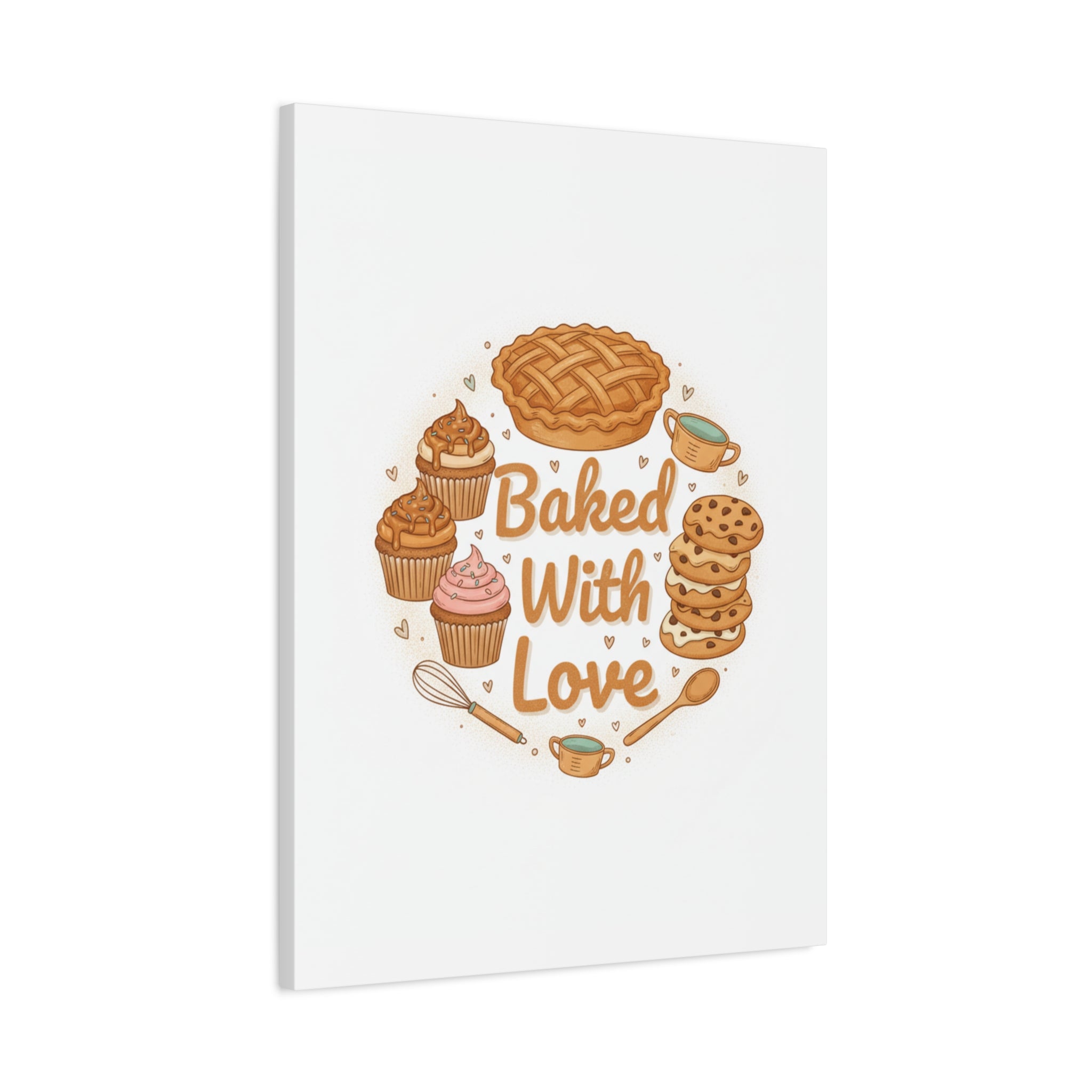 Baked With Love Canvas | Cozy Baking Aesthetic, Flour Power Decor