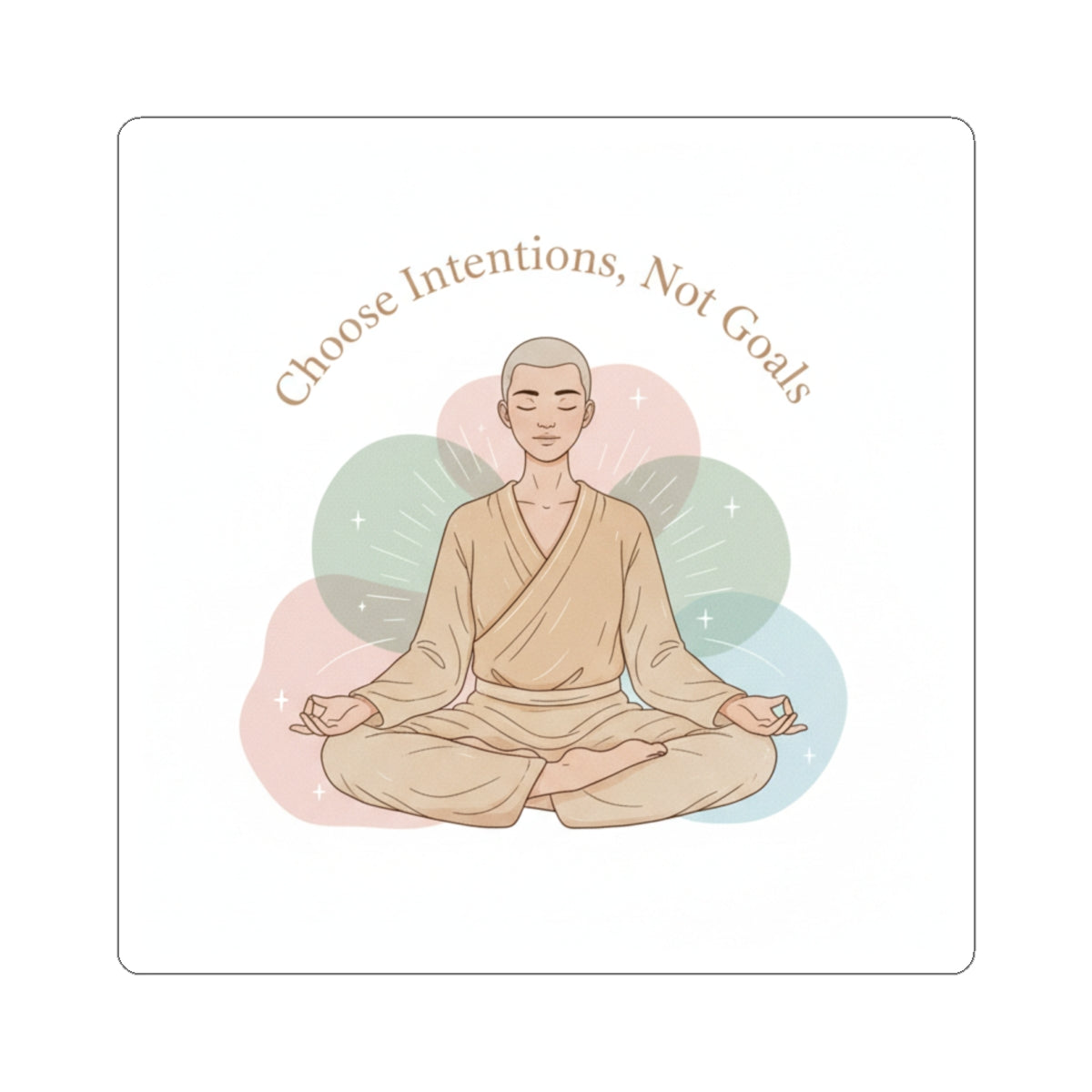 Inspirational New Year Reminder Sticker — "Gently remind yourself as you embark on the new year what truly matters"