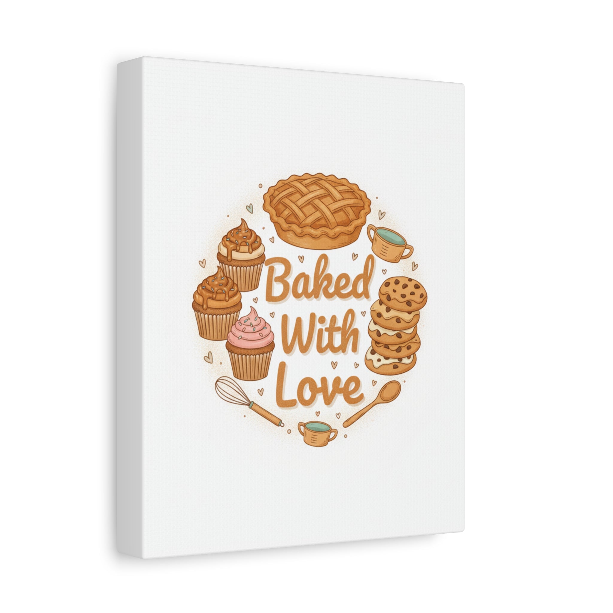Baked With Love Canvas | Cozy Baking Aesthetic, Flour Power Decor
