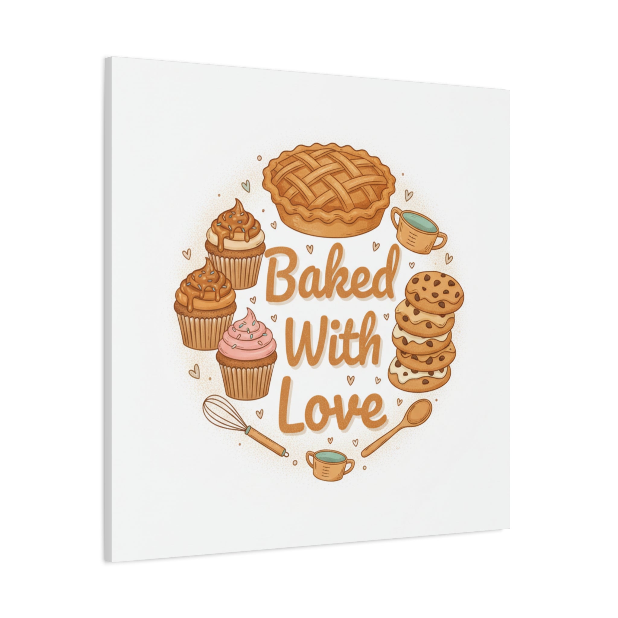 Baked With Love Canvas | Cozy Baking Aesthetic, Flour Power Decor