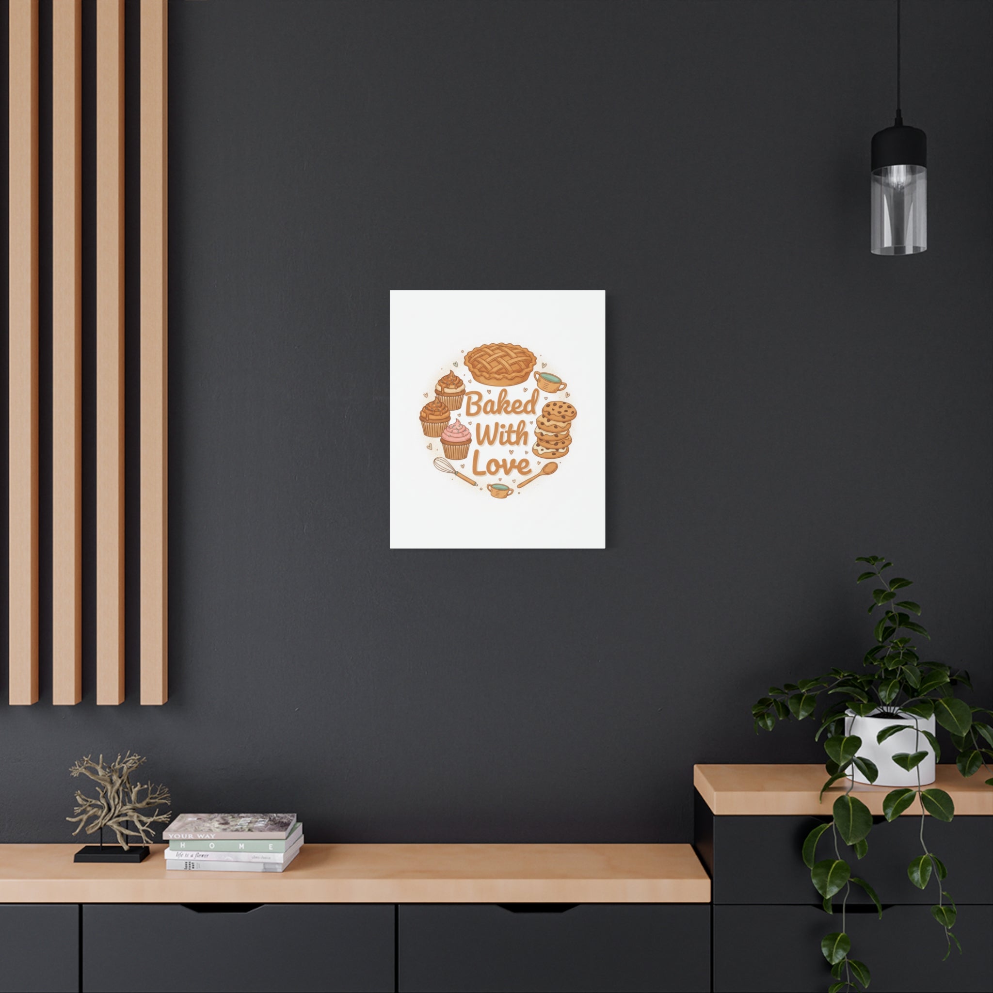 Baked With Love Canvas | Cozy Baking Aesthetic, Flour Power Decor