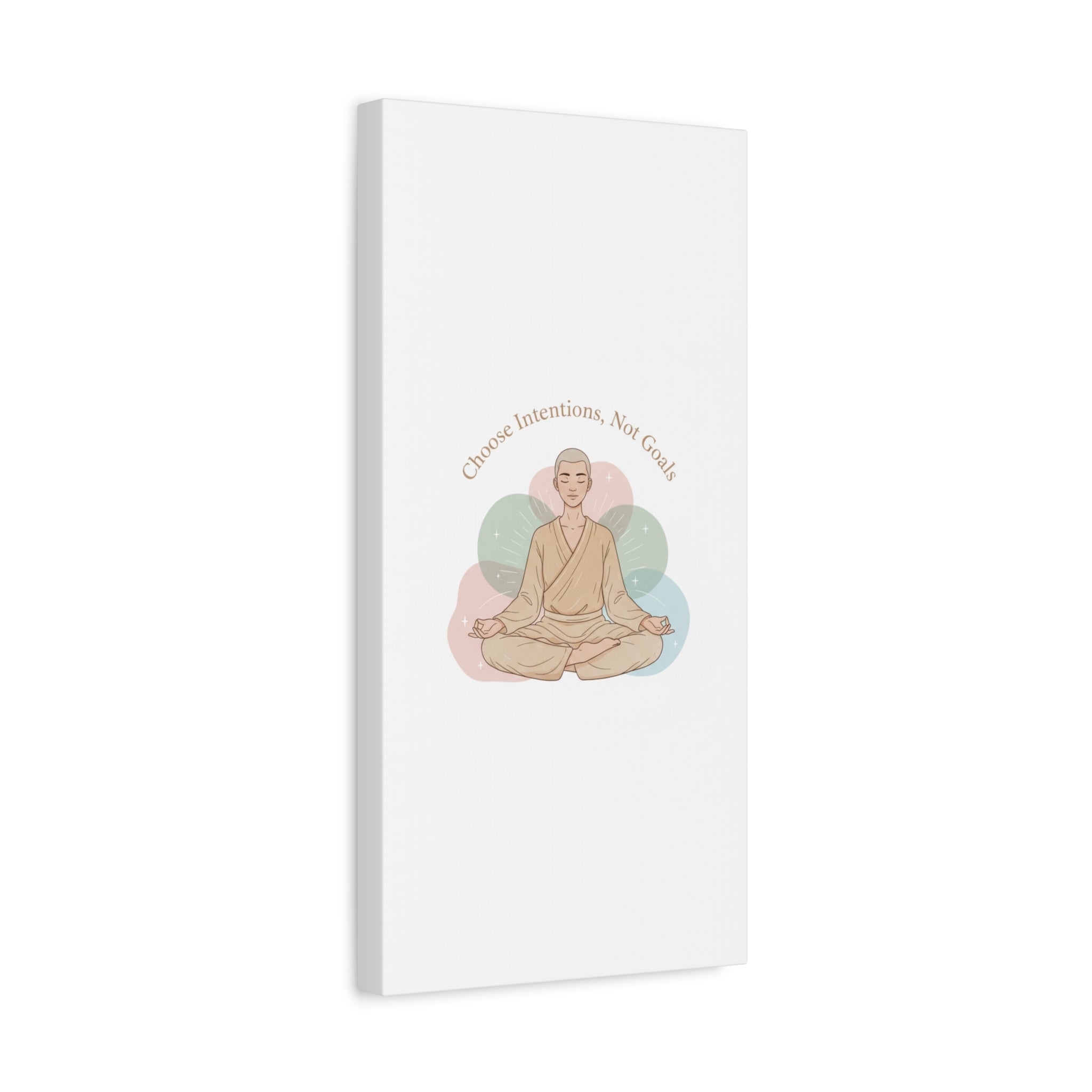 Choose Intentions Not Goals Canvas | gentle wellness poster, intention art