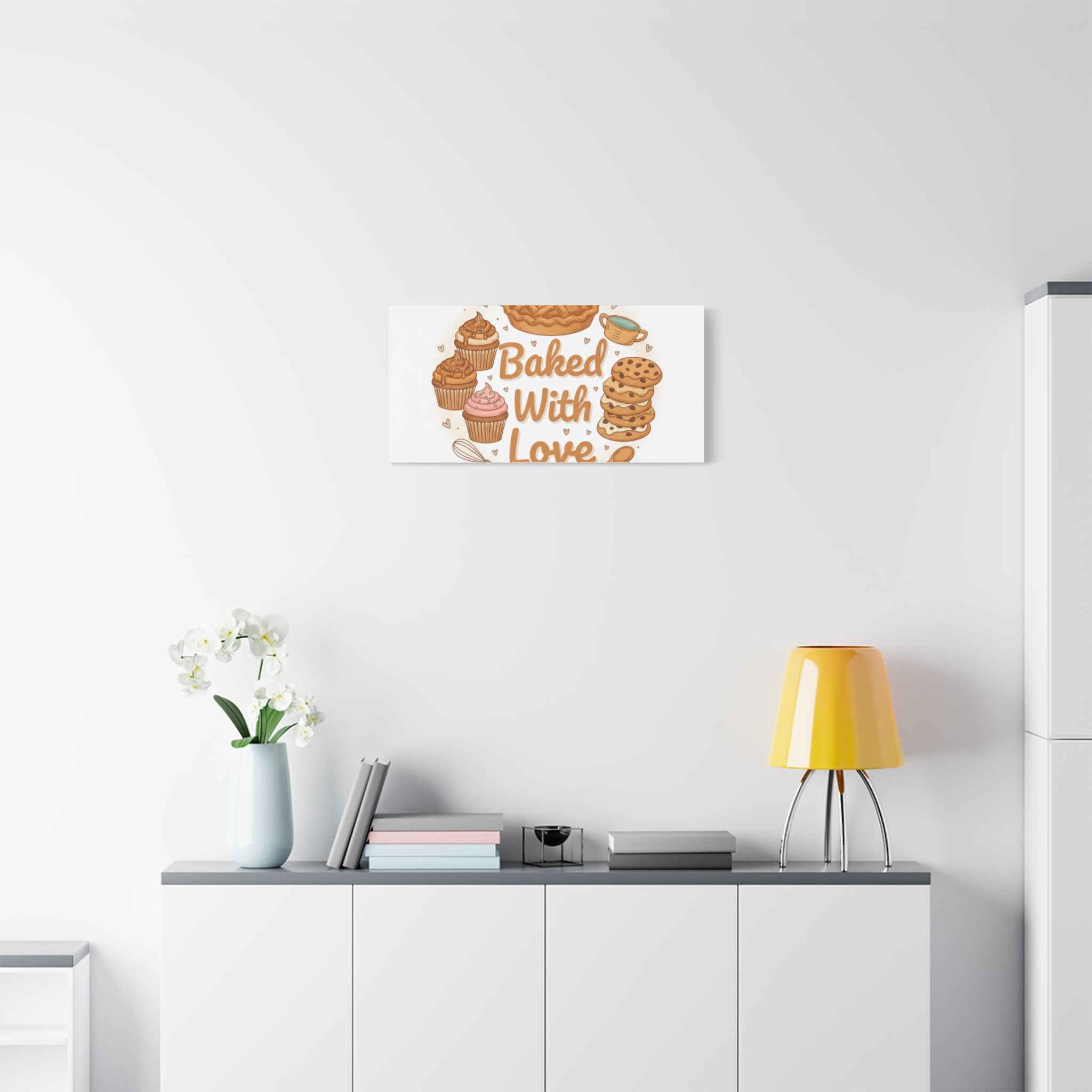 Baked With Love Canvas | Cozy Baking Aesthetic, Flour Power Decor