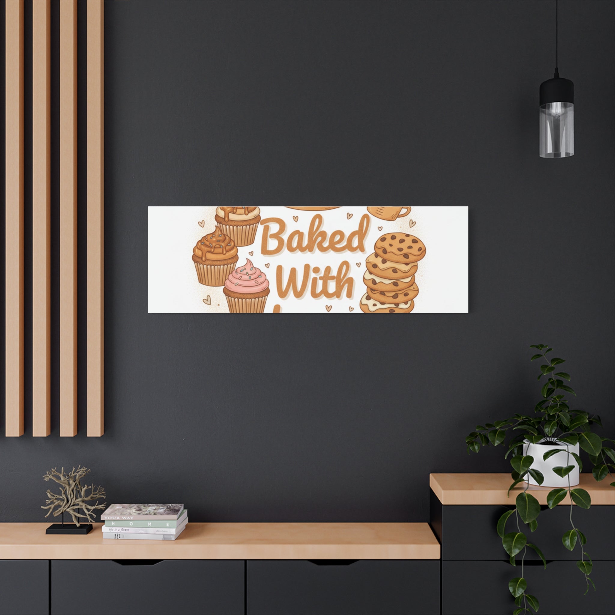 Baked With Love Canvas | Cozy Baking Aesthetic, Flour Power Decor