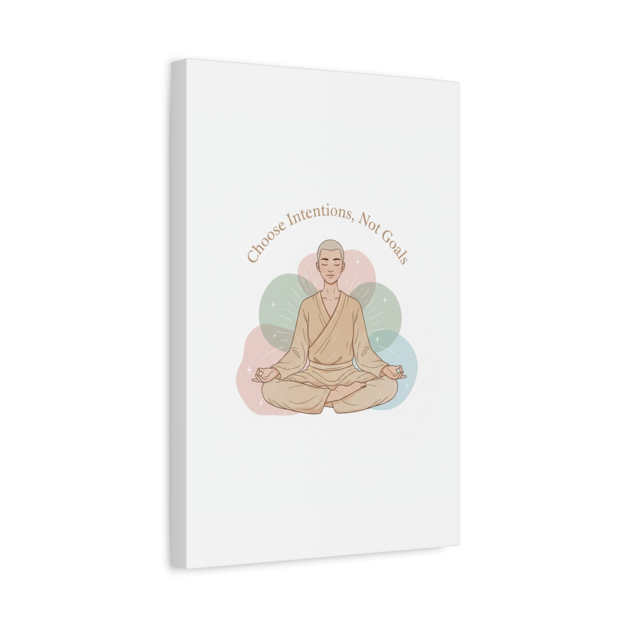 Choose Intentions Not Goals Canvas | gentle wellness poster, intention art