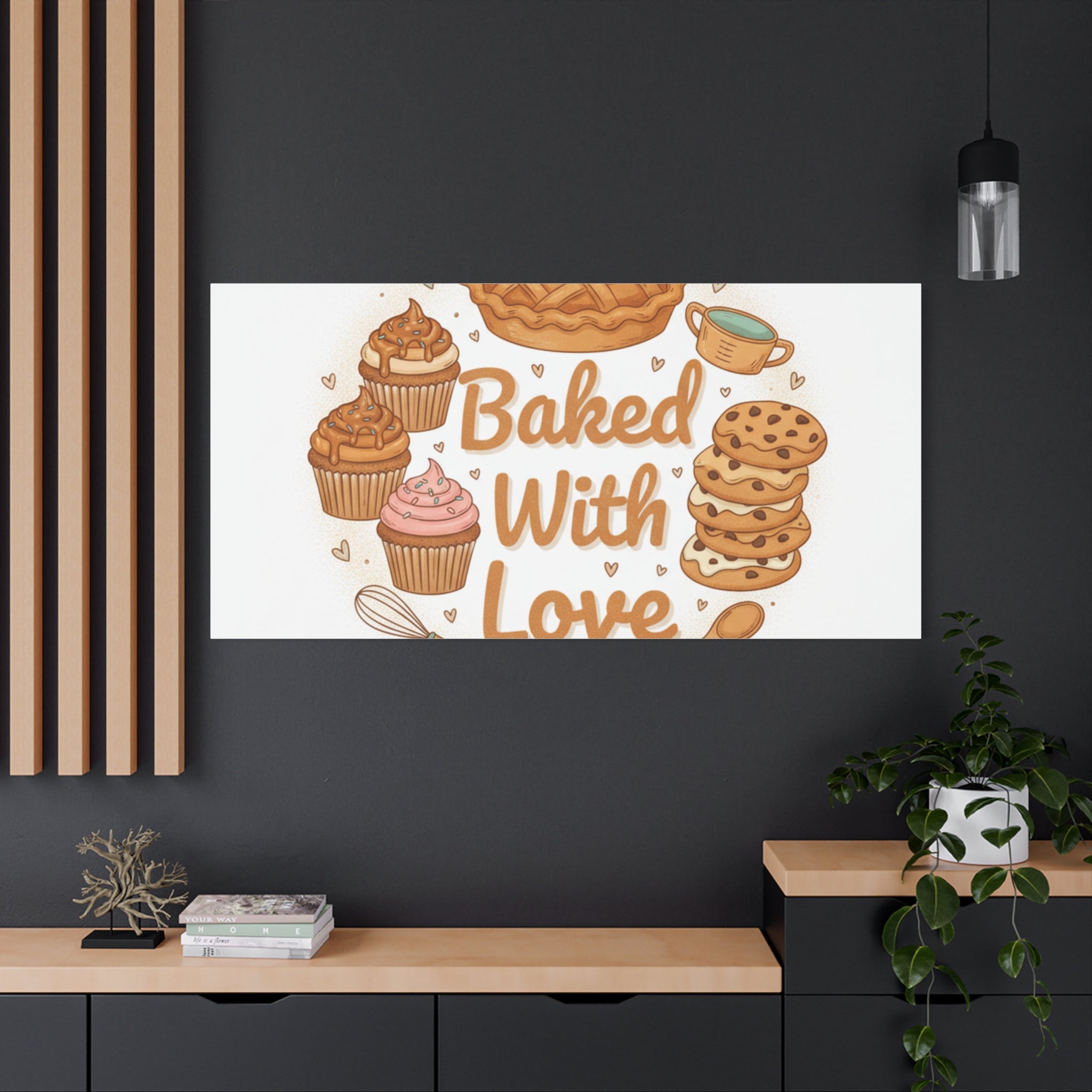 Baked With Love Canvas | Cozy Baking Aesthetic, Flour Power Decor